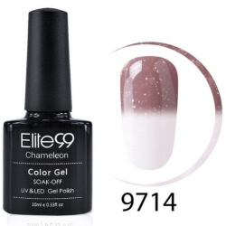 Гел Лак Термо 2в1 Цветно Бял 9714 10ml Elite99